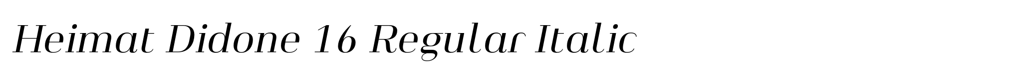 Heimat Didone 16 Regular Italic image